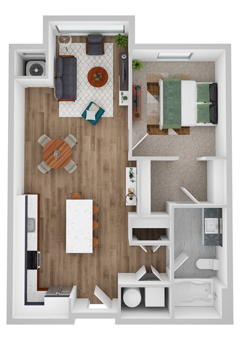 Morgan B image floor plan at Park 205, Illinois, 60068